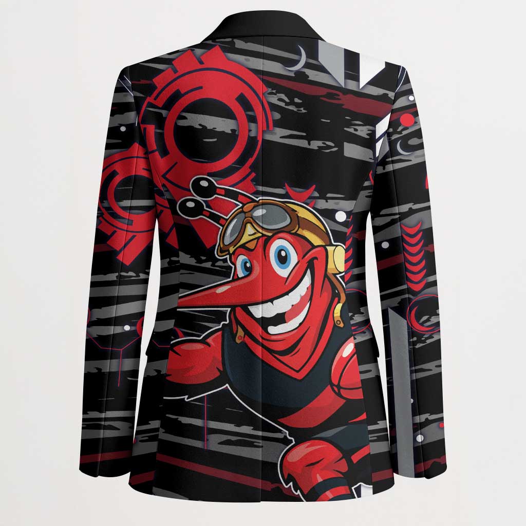 Essendon Football Club Blazer Mascot Cartoon Football Illustration Style