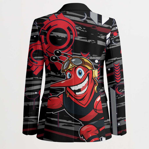 Essendon Football Club Blazer Mascot Cartoon Football Illustration Style