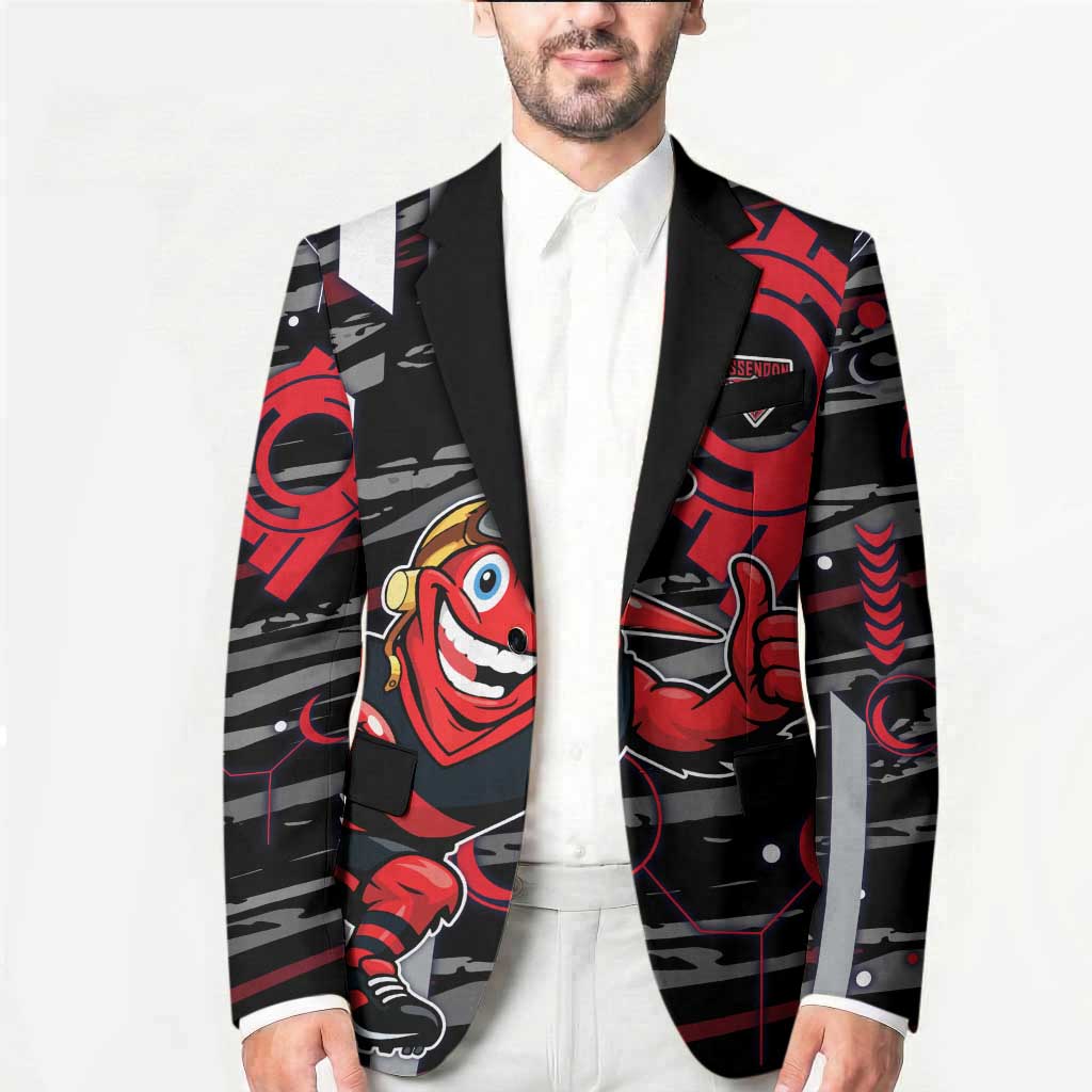 Essendon Football Club Blazer Mascot Cartoon Football Illustration Style