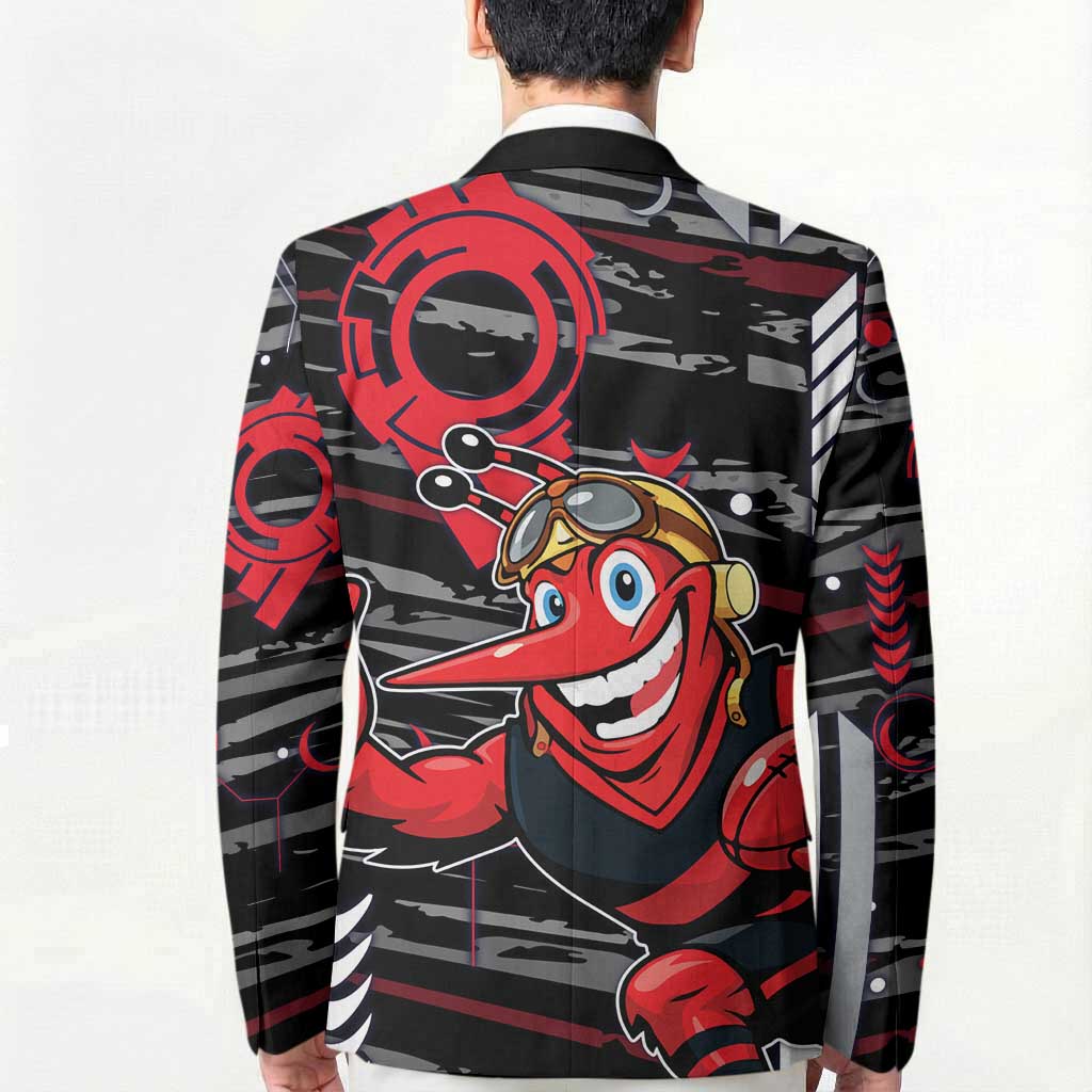 Essendon Football Club Blazer Mascot Cartoon Football Illustration Style