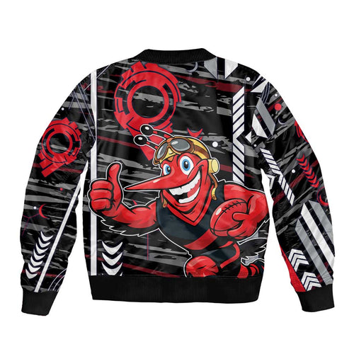 Essendon Football Club Bomber Jacket Mascot Cartoon Football Illustration Style