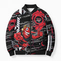 Essendon Football Club Bomber Puffer Jacket Mascot Cartoon Football Illustration Style
