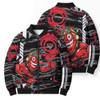 Essendon Football Club Bomber Puffer Jacket Mascot Cartoon Football Illustration Style