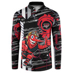 Essendon Football Club Button Sweatshirt Mascot Cartoon Football Illustration Style