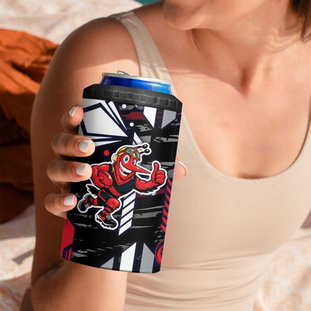 Essendon Football Club 4 in 1 Can Cooler Tumbler Mascot Cartoon Football Illustration Style