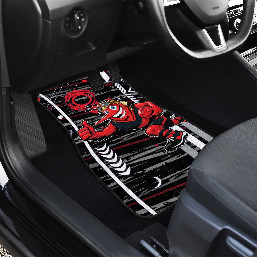 Essendon Football Club Car Mats Mascot Cartoon Football Illustration Style