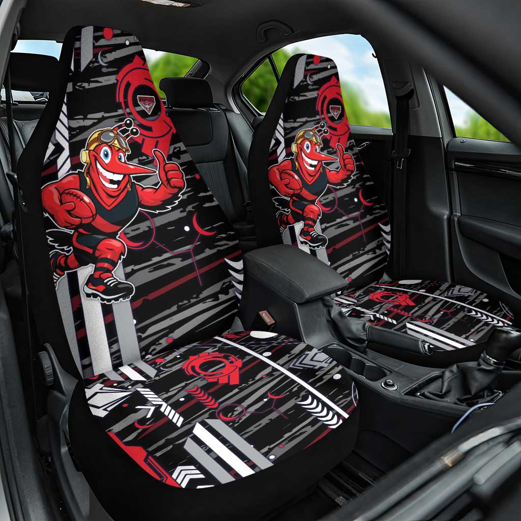 Essendon Football Club Car Seat Cover Mascot Cartoon Football Illustration Style