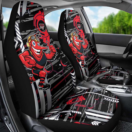 Essendon Football Club Car Seat Cover Mascot Cartoon Football Illustration Style