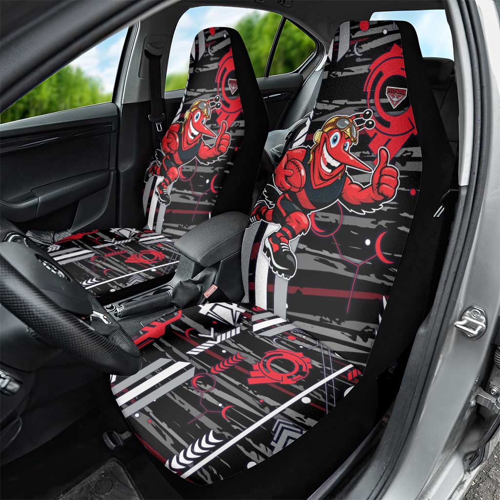 Essendon Football Club Car Seat Cover Mascot Cartoon Football Illustration Style