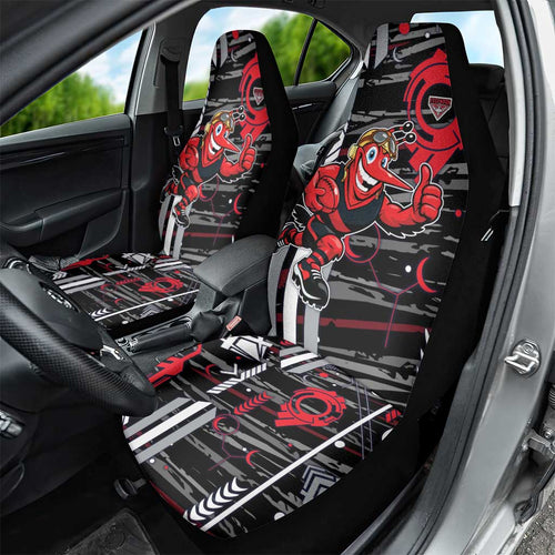 Essendon Football Club Car Seat Cover Mascot Cartoon Football Illustration Style