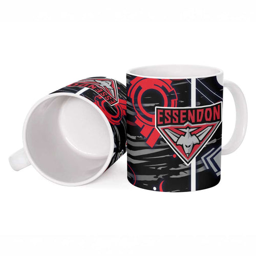 Essendon Football Club Ceramic Mug Mascot Cartoon Football Illustration Style