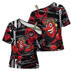 Essendon Football Club Cross Shoulder Shirt Mascot Cartoon Football Illustration Style