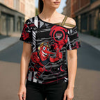 Essendon Football Club Cross Shoulder Shirt Mascot Cartoon Football Illustration Style
