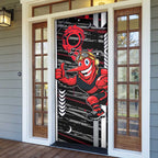 Essendon Football Club Door Cover Mascot Cartoon Football Illustration Style