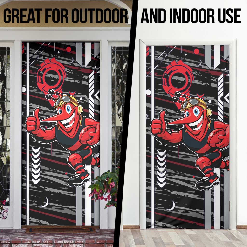 Essendon Football Club Door Cover Mascot Cartoon Football Illustration Style
