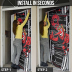 Essendon Football Club Door Cover Mascot Cartoon Football Illustration Style