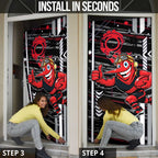 Essendon Football Club Door Cover Mascot Cartoon Football Illustration Style