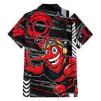 Essendon Football Club Family Matching Mermaid Dress and Hawaiian Shirt Mascot Cartoon Football Illustration Style