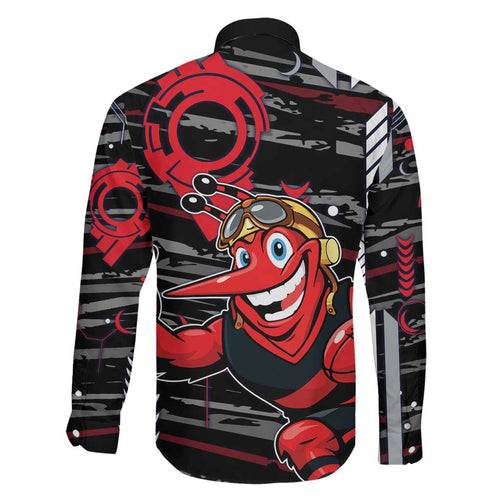 Essendon Football Club Family Matching Mermaid Dress and Hawaiian Shirt Mascot Cartoon Football Illustration Style