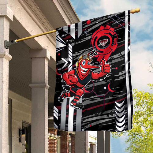 Essendon Football Club Garden Flag Mascot Cartoon Football Illustration Style