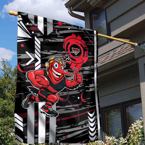 Essendon Football Club Garden Flag Mascot Cartoon Football Illustration Style