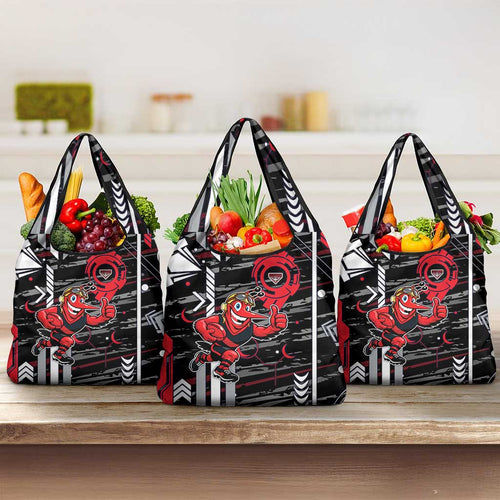Essendon Football Club Grocery Bag Mascot Cartoon Football Illustration Style