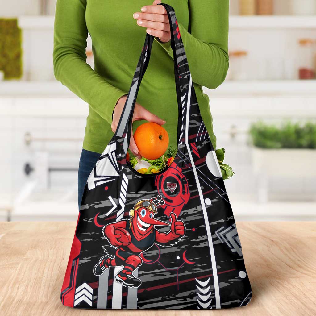 Essendon Football Club Grocery Bag Mascot Cartoon Football Illustration Style