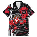 Essendon Football Club Hawaiian Shirt Mascot Cartoon Football Illustration Style
