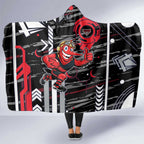 Essendon Football Club Hooded Blanket Mascot Cartoon Football Illustration Style