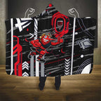 Essendon Football Club Hooded Blanket Mascot Cartoon Football Illustration Style