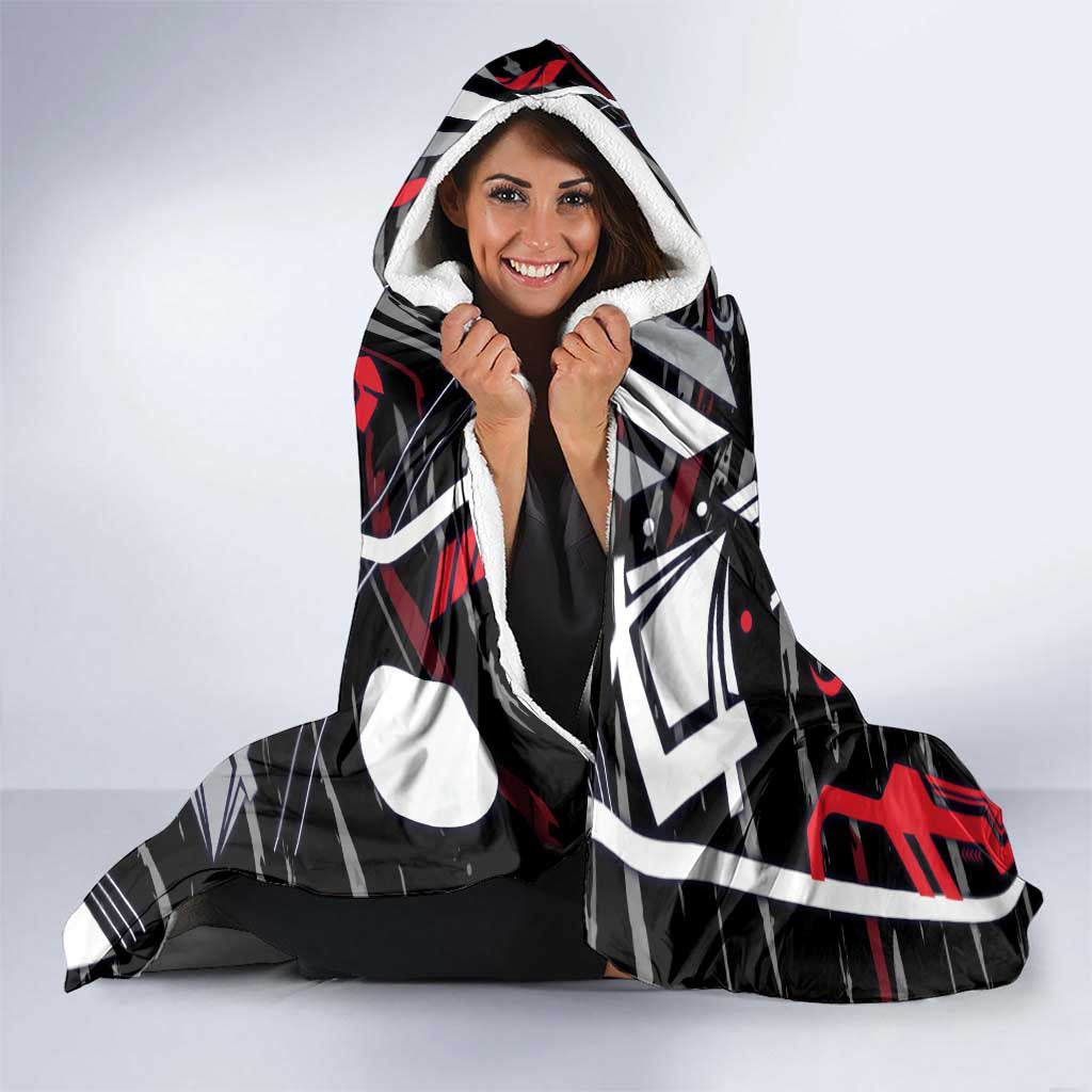 Essendon Football Club Hooded Blanket Mascot Cartoon Football Illustration Style