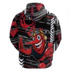 Essendon Football Club Hoodie Mascot Cartoon Football Illustration Style