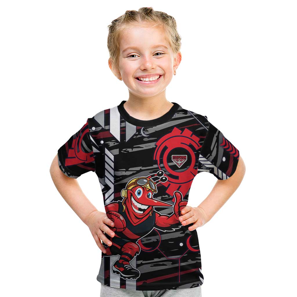 Essendon Football Club Kid T Shirt Mascot Cartoon Football Illustration Style