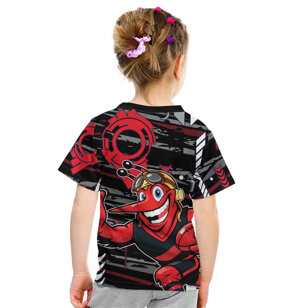 Essendon Football Club Kid T Shirt Mascot Cartoon Football Illustration Style
