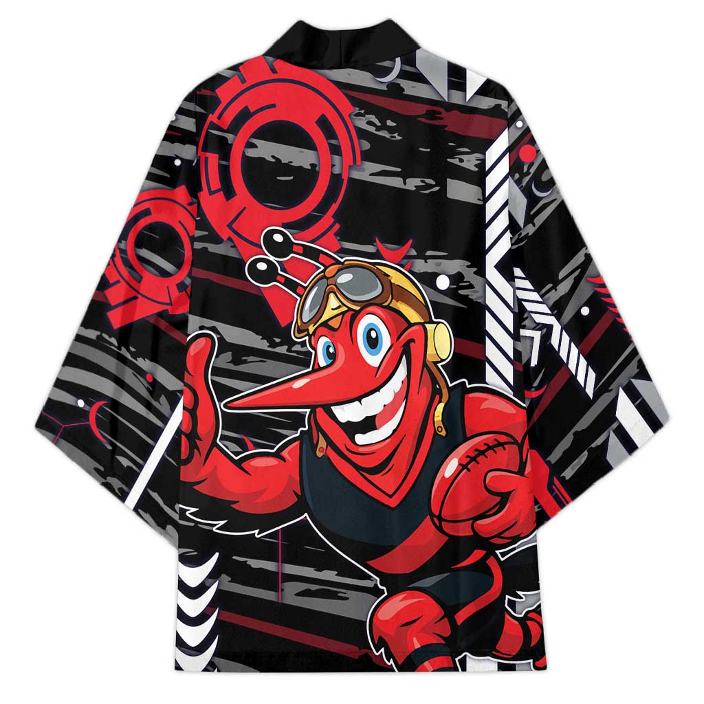 Essendon Football Club Kimono Mascot Cartoon Football Illustration Style