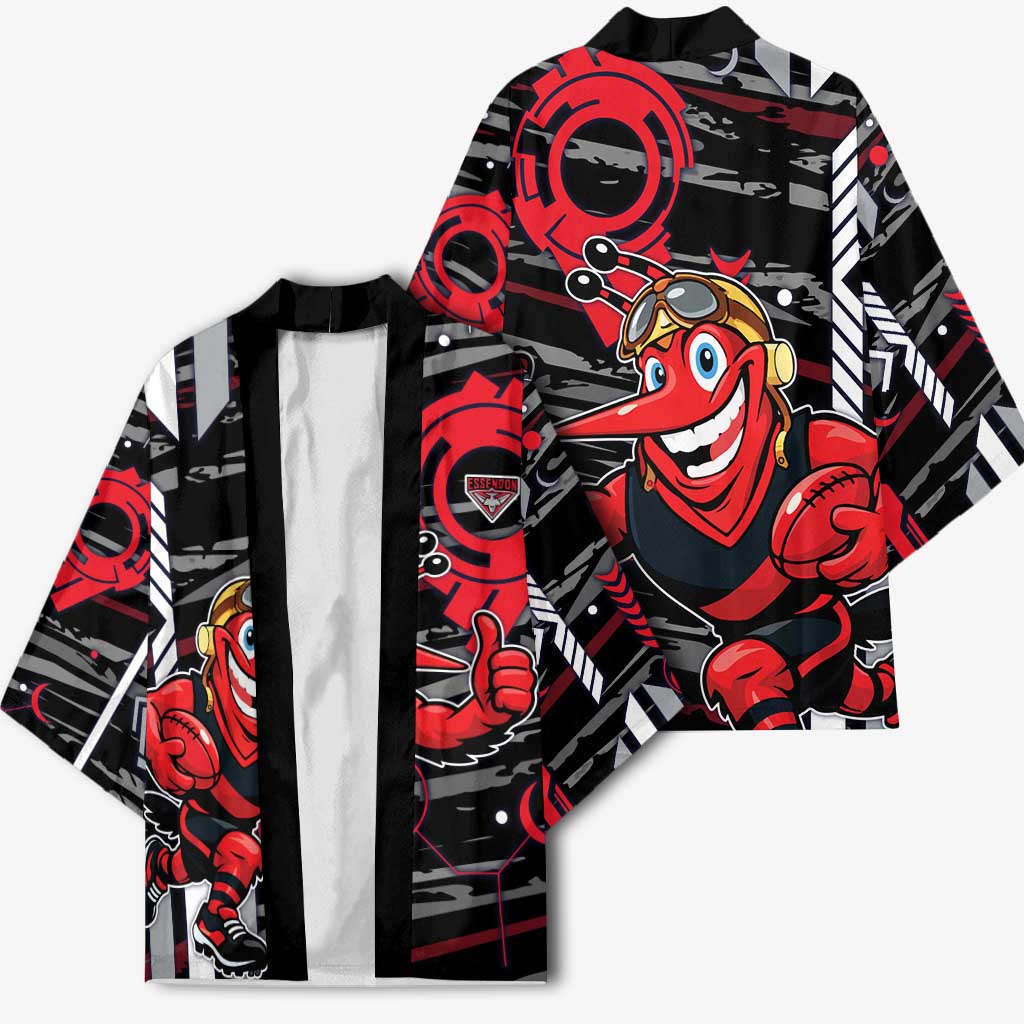Essendon Football Club Kimono Mascot Cartoon Football Illustration Style