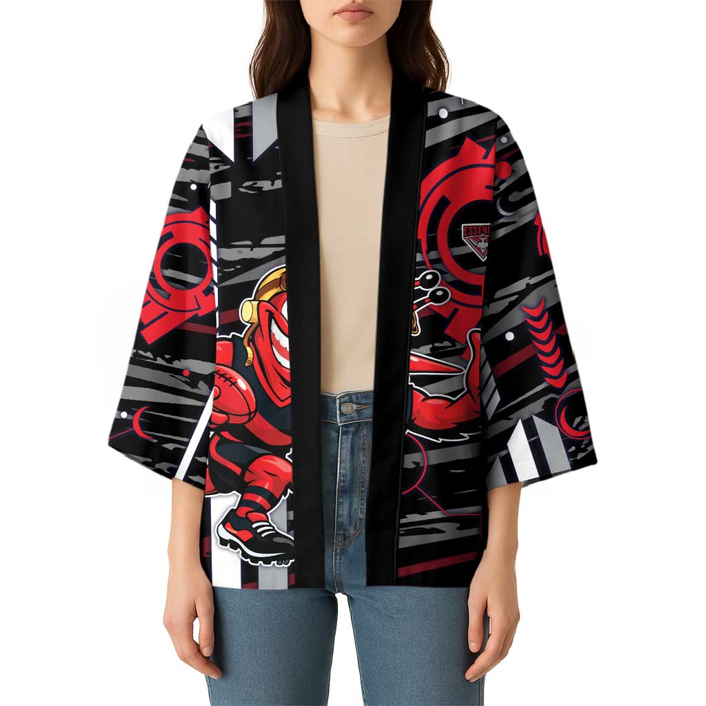 Essendon Football Club Kimono Mascot Cartoon Football Illustration Style