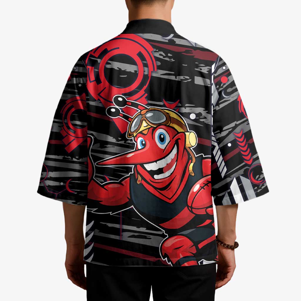 Essendon Football Club Kimono Mascot Cartoon Football Illustration Style