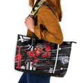 Essendon Football Club Leather Tote Bag Mascot Cartoon Football Illustration Style
