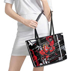 Essendon Football Club Leather Tote Bag Mascot Cartoon Football Illustration Style