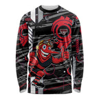 Essendon Football Club Long Sleeve Shirt Mascot Cartoon Football Illustration Style