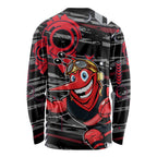 Essendon Football Club Long Sleeve Shirt Mascot Cartoon Football Illustration Style