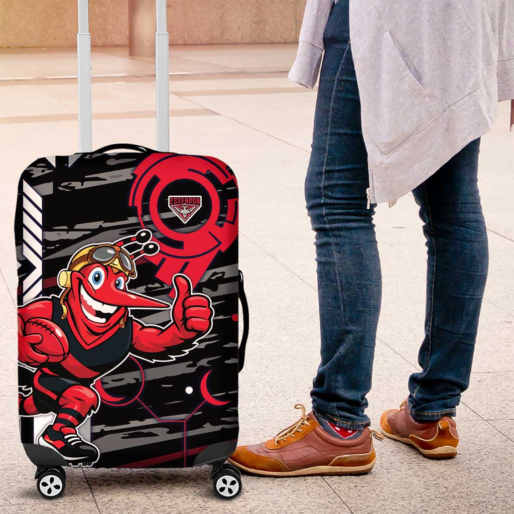 Essendon Football Club Luggage Cover Mascot Cartoon Football Illustration Style