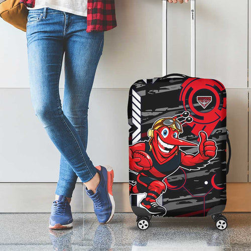 Essendon Football Club Luggage Cover Mascot Cartoon Football Illustration Style