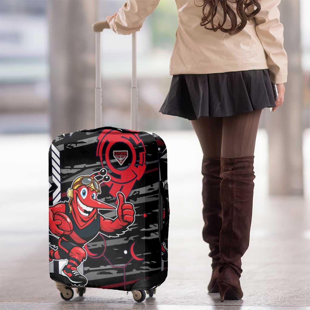 Essendon Football Club Luggage Cover Mascot Cartoon Football Illustration Style