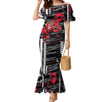 Essendon Football Club Mermaid Dress Mascot Cartoon Football Illustration Style