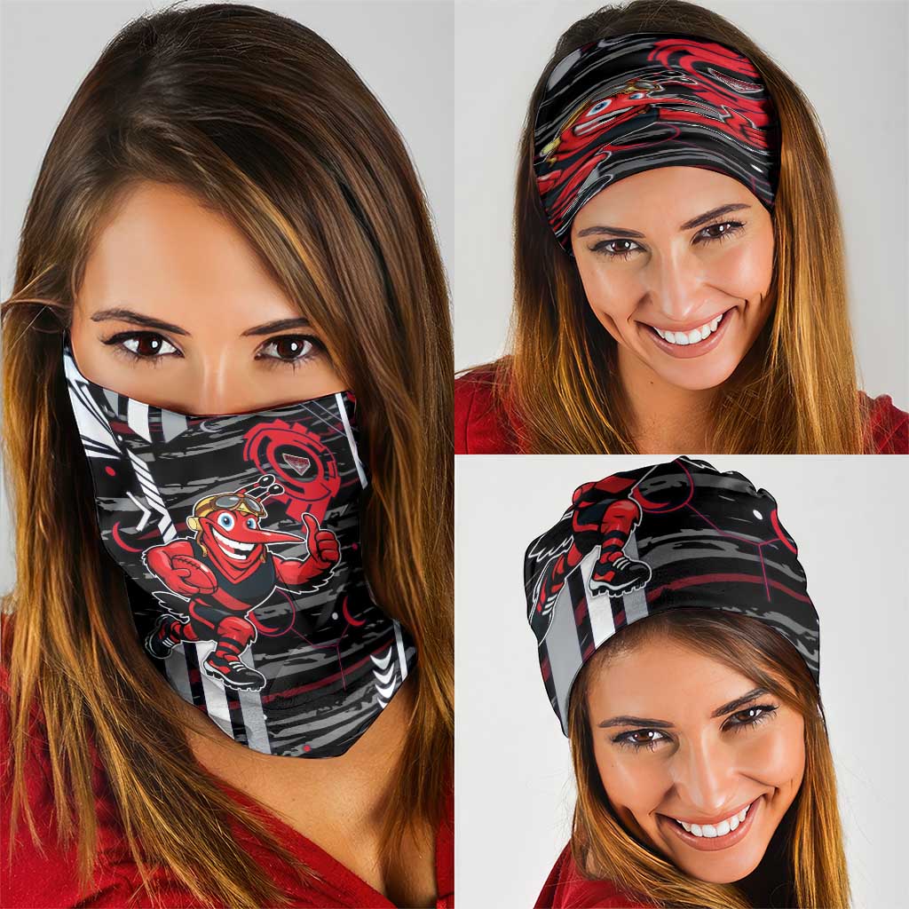 Essendon Football Club Neck Gaiter Mascot Cartoon Football Illustration Style