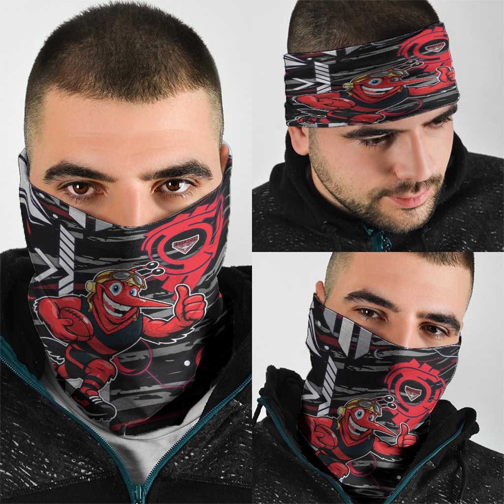 Essendon Football Club Neck Gaiter Mascot Cartoon Football Illustration Style