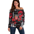 Essendon Football Club Off Shoulder Sweater Mascot Cartoon Football Illustration Style