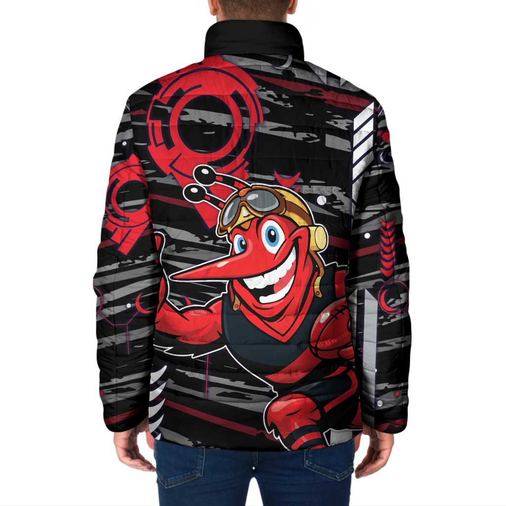 Essendon Football Club Padded Jacket Mascot Cartoon Football Illustration Style